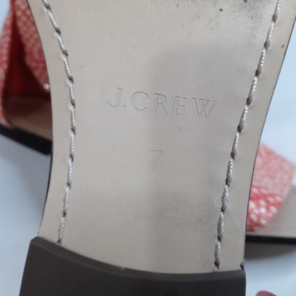 J.Crew Snake Skin Print Ankle Strap Leather Sandals Size 7 - Picture 10 of 13
